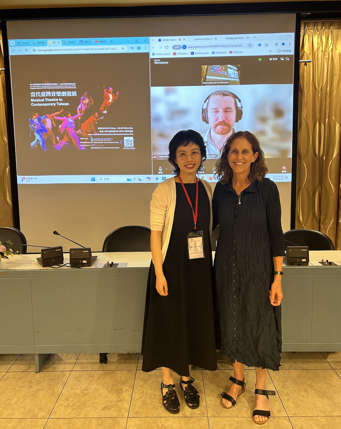 Anne Pender and Peter Beaglehole at the conference