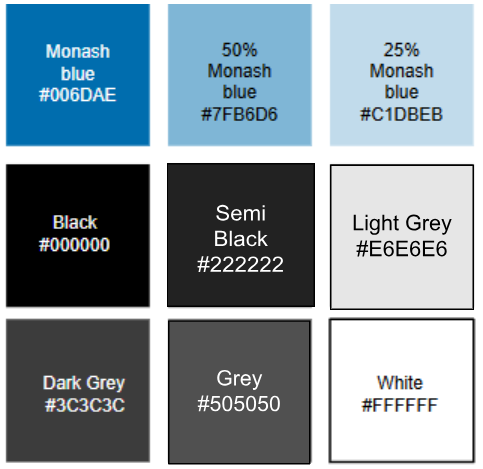 Primary colour palette