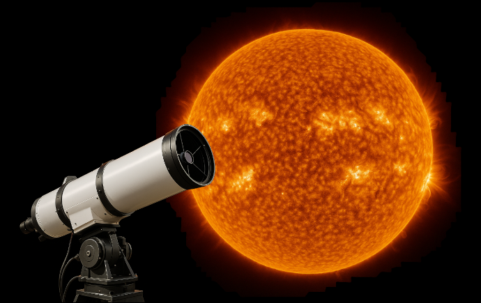Telescope Aiming at the Sun