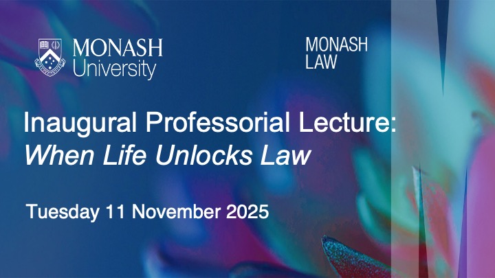 Professorial Lecture holding slide