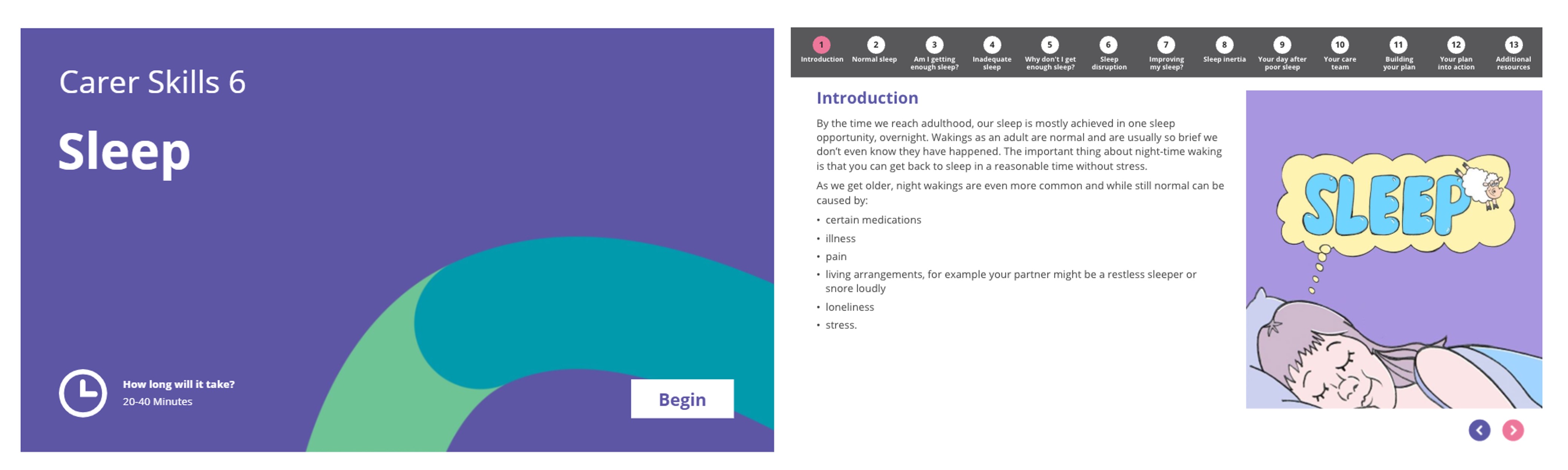 Carer skills 6-Sleep