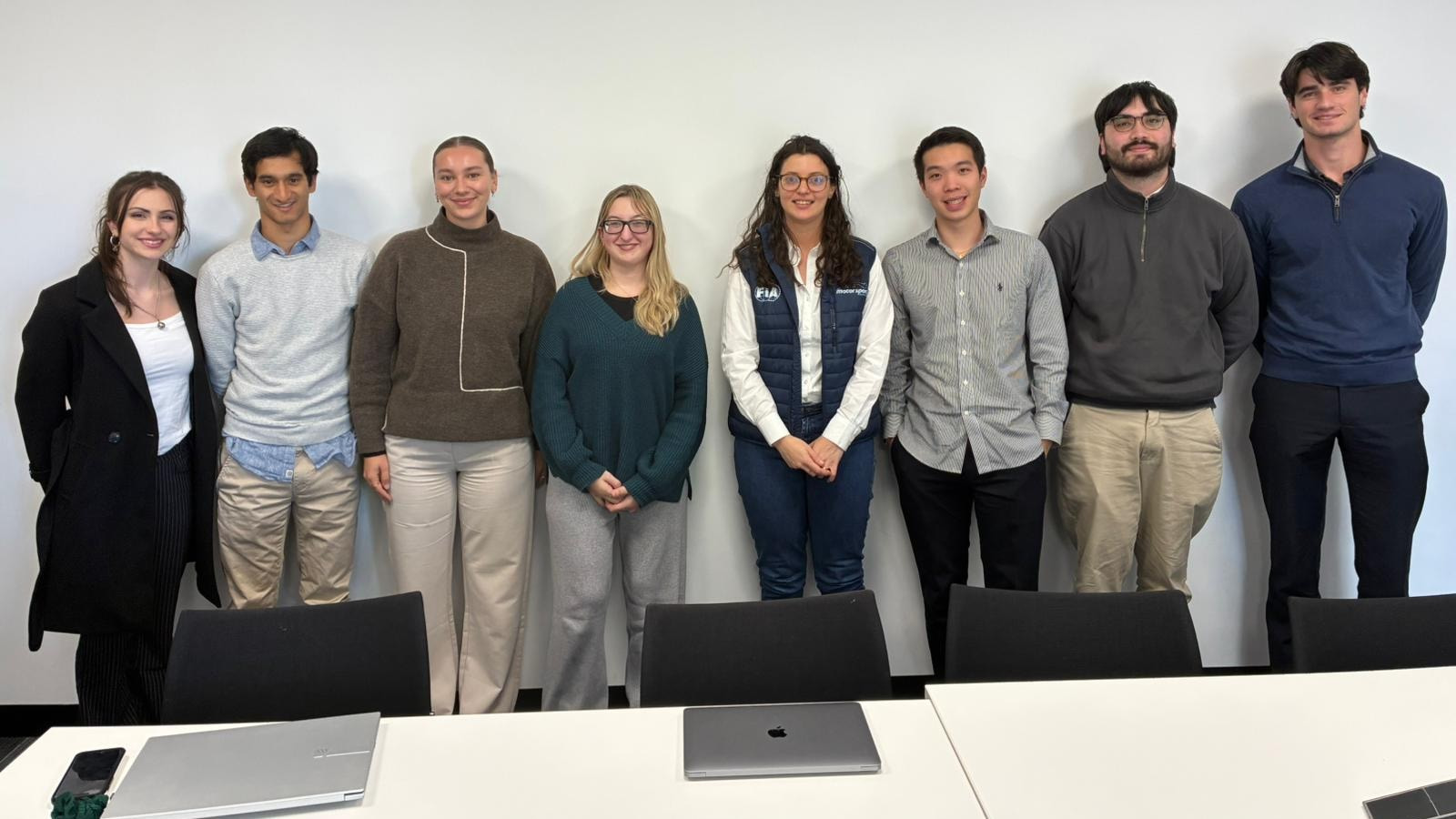 Sports Law Clinics students with guest speaker and Monash Law alum Gabriella Bornstein from Motorsport Australia.