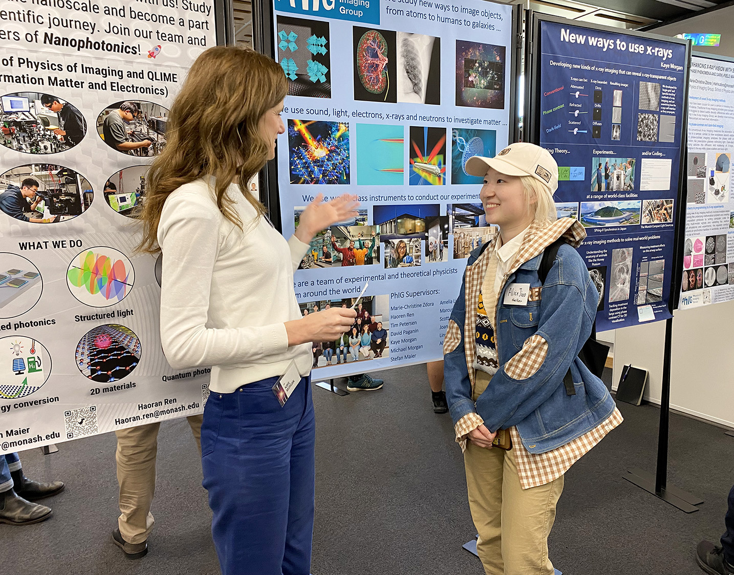 Staff member and student chatting at Beyond Third Year