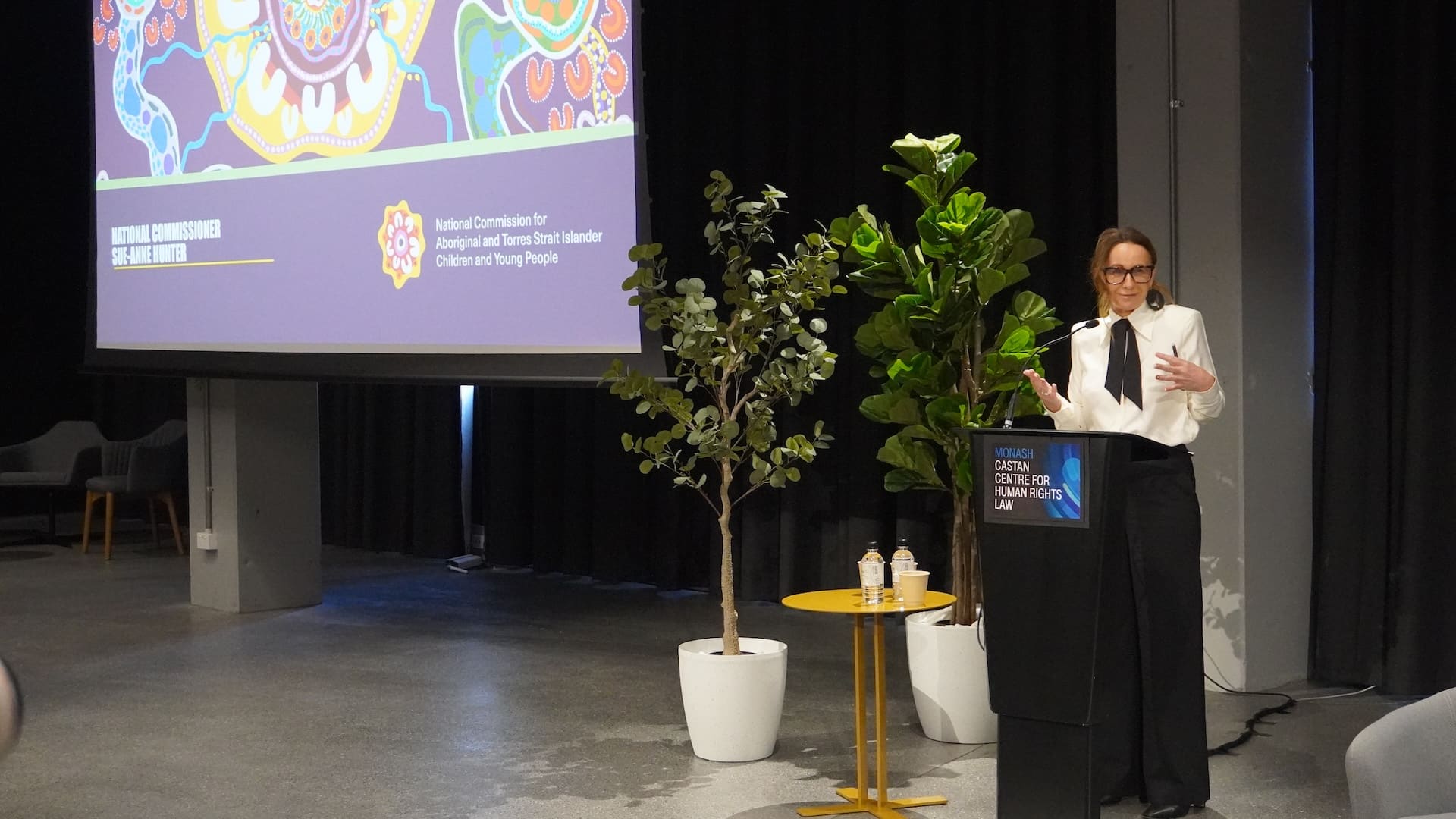 Sue-Anne Hunter, Australia's inaugural National Commissioner for Aboriginal and Torres Strait Islander Children and Young People presents the keynote address.