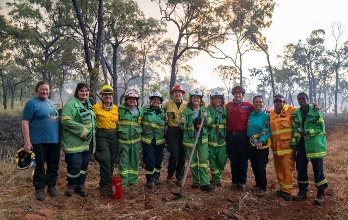 Group photo of AUSWTREX women firefighters