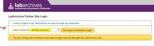 Select institution