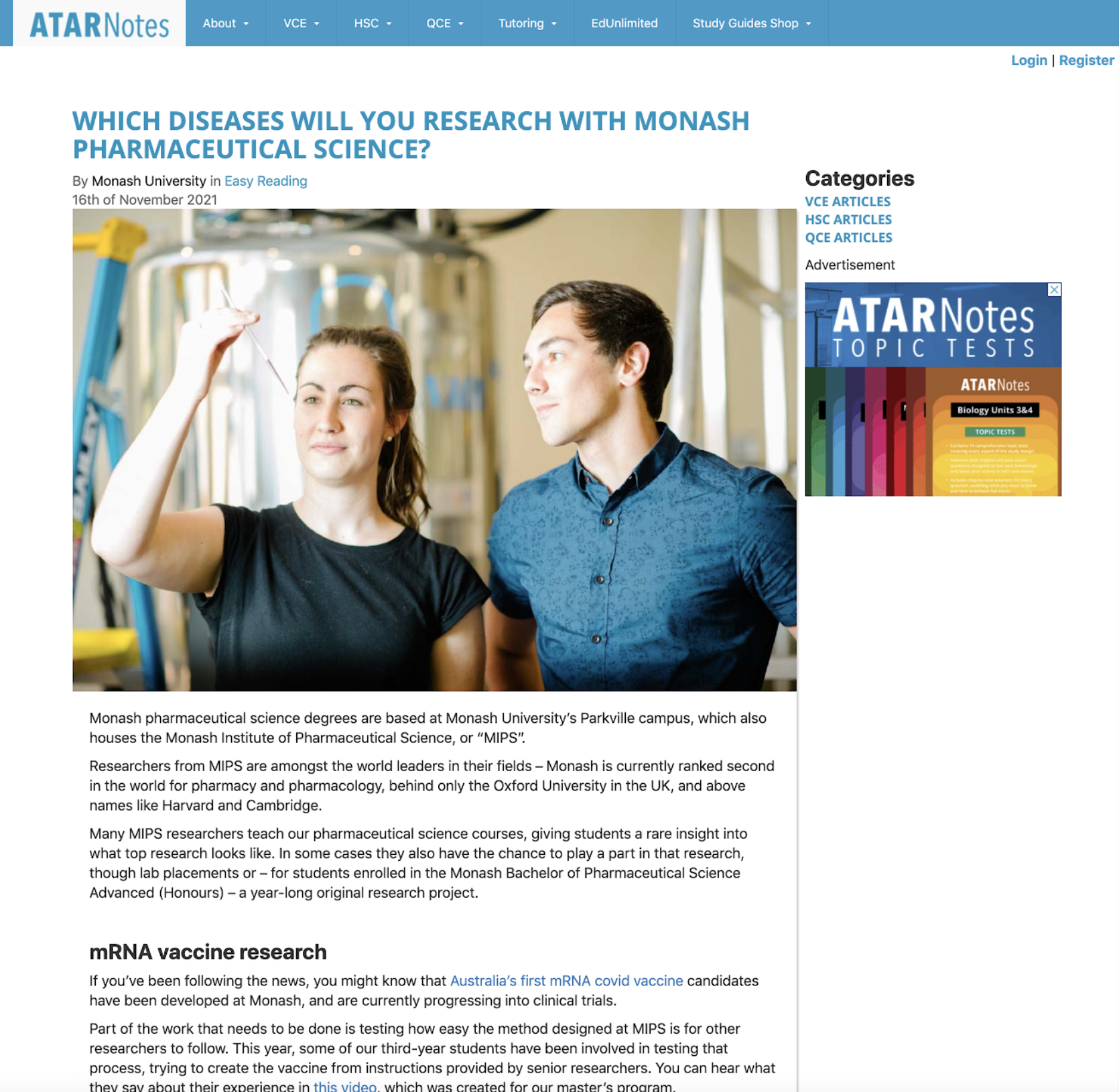 ATAR Notes advertorial