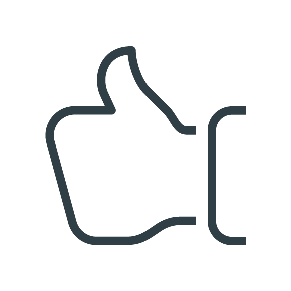 lineart of thumbs up