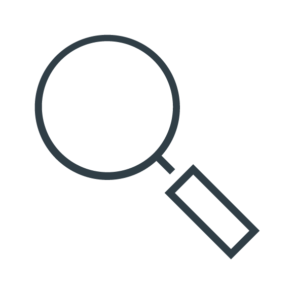 Lineart of magnifying glass