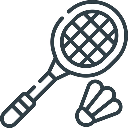 Icon of badminton racket and shuttlecock