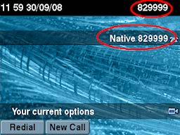 A desk phone screen showing the words ‘Native 829999’, and the number ‘829999’ as the phone’s extension.