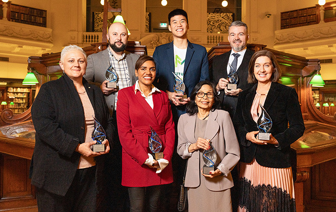 Monash Business School alumni award winners group photo
