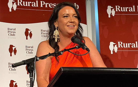 Monash journalism alumna and ABC journalist Bec Symons