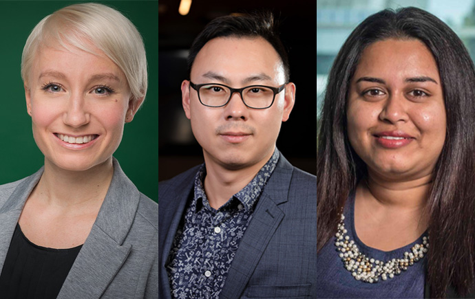 Left to right: Dr Annemarie Conrath-Hargreaves, Associate Professor Ting-Chiao Huang, Dr Ashna Prasad