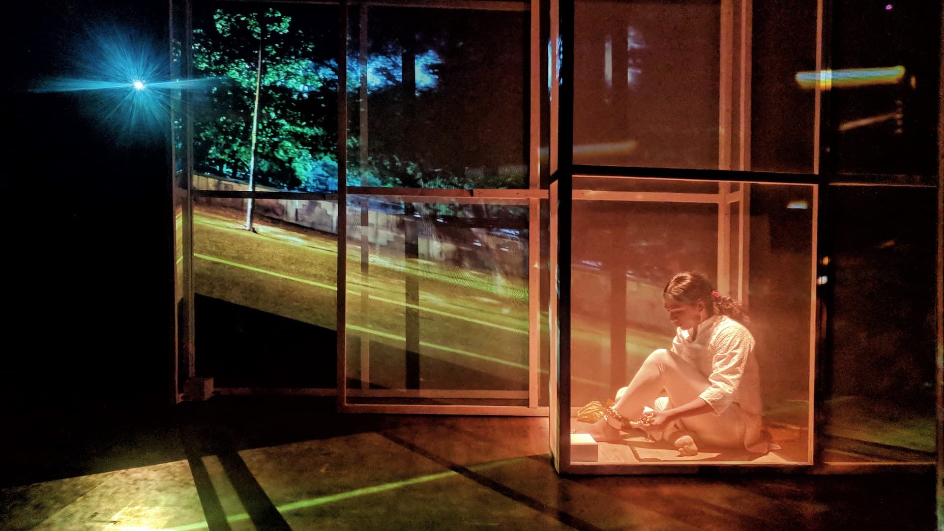 Abhina on stage in Danish Sheikh’s first play Contempt, which explores the 2012 hearings in the Supreme Court of India on the constitutionality of Section 377 of the Indian Penal Code.