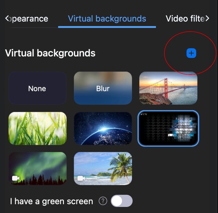 Zoom screenshot