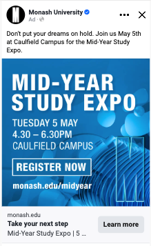 Screenshot of Mid-year Expo ad