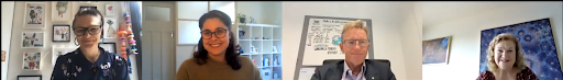 4 people in the webinar over 4 screens