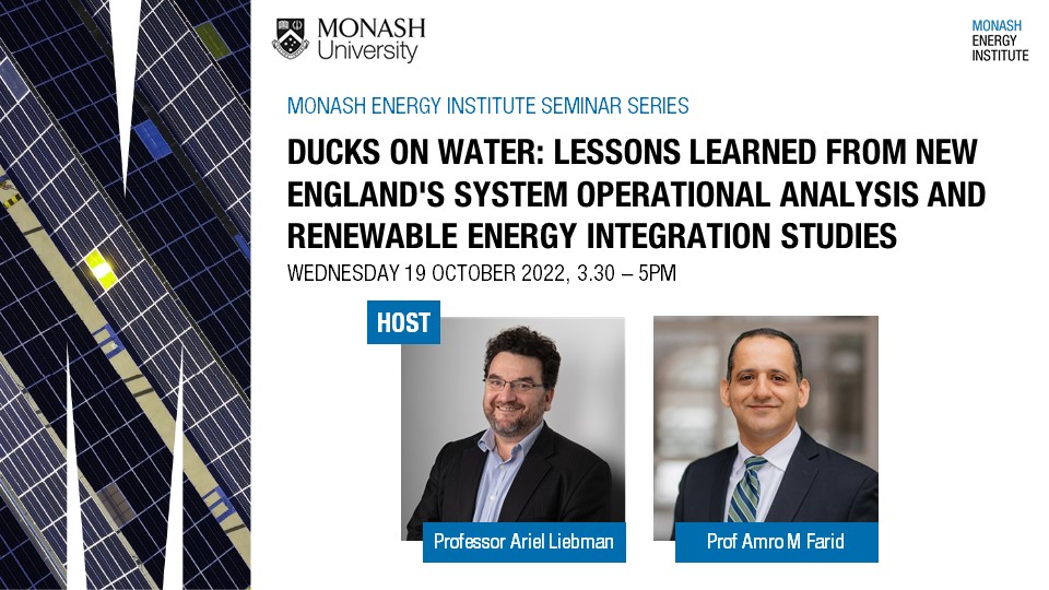 Seminar | Ducks on water: lessons learned from New England's system operational analysis and renewable energy integration studies
