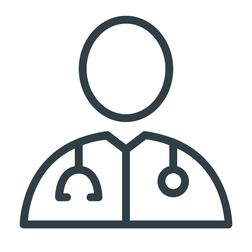 clipart of general practitioner with stethoscope around neck