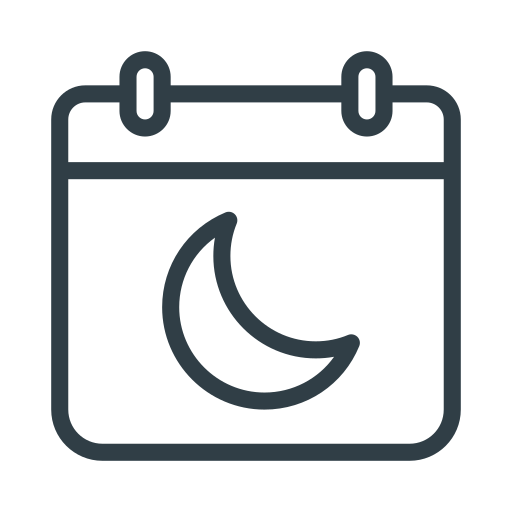 clipart of calendar page with a moon on it