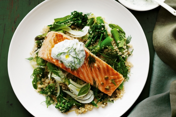 quinoa salad with salmon