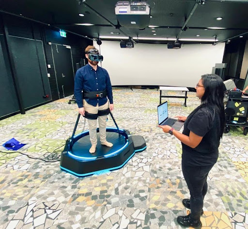 VR headset use photo