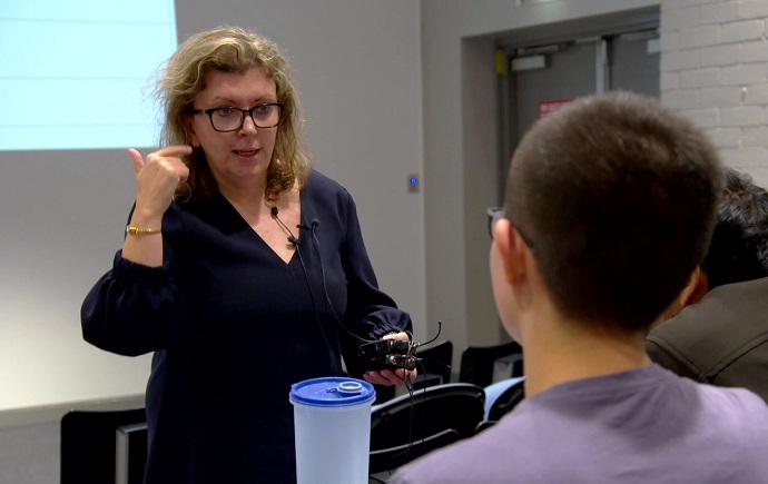 Dr Betty Exintaris teaching an interactive lecture