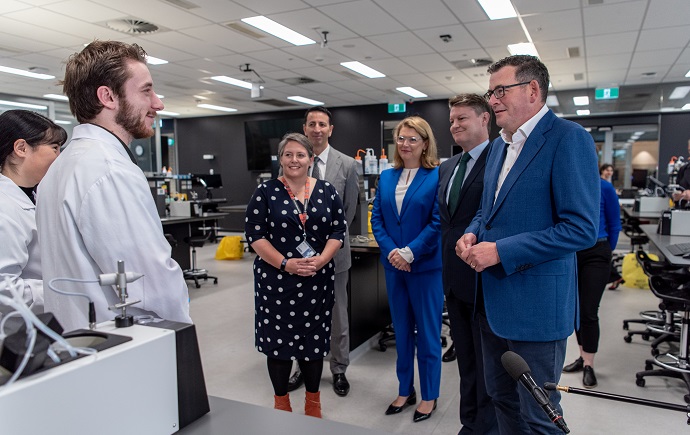 The Victorian Premier, the Hon Daniel Andrews and Minister for Industry and Innovation, the Hon Ben Carroll, visited the site of the Centre at the launch event.