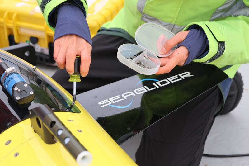 Autonomous deep-sea ocean glider close up