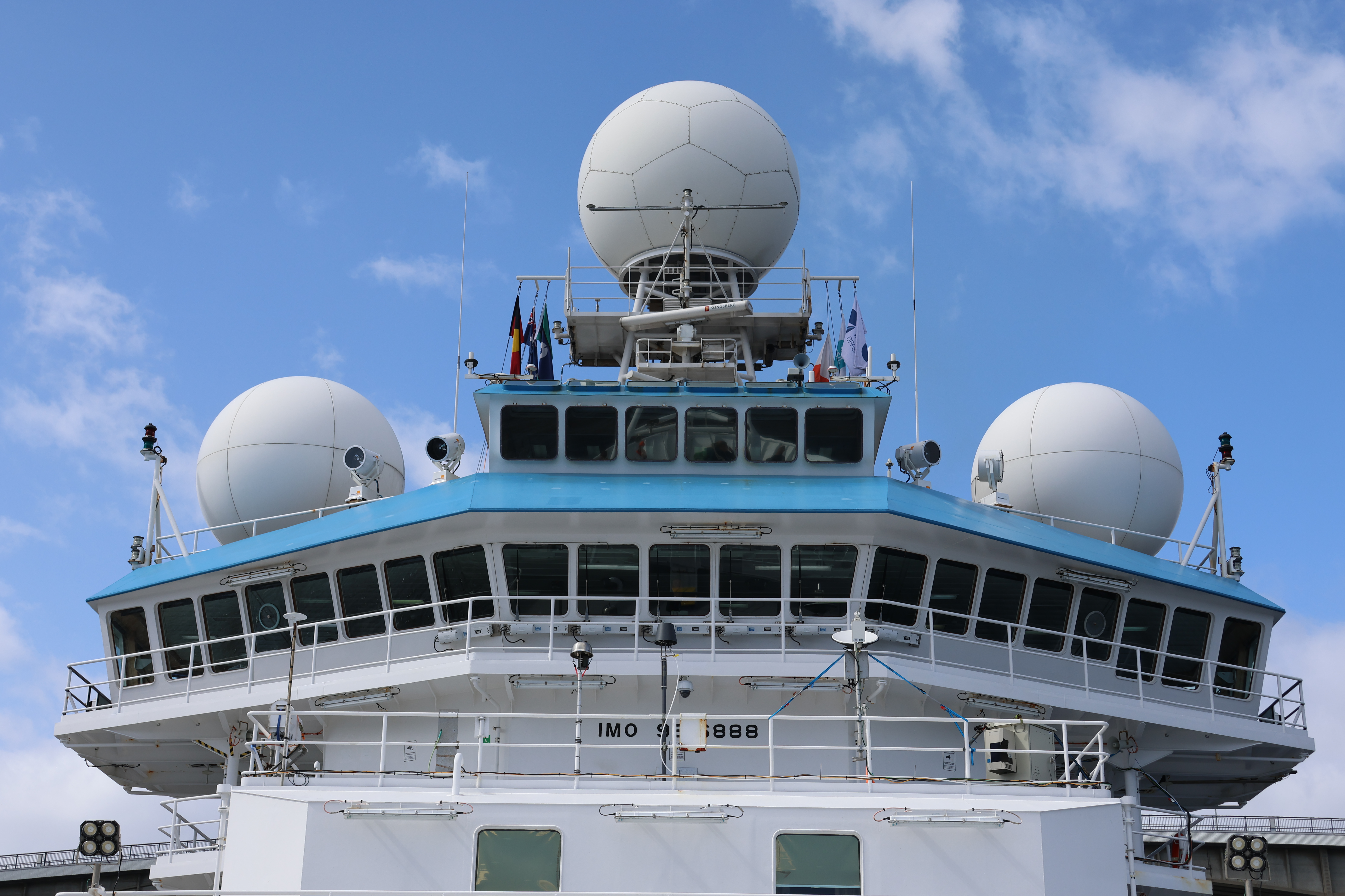 Top of RV Investigator ship