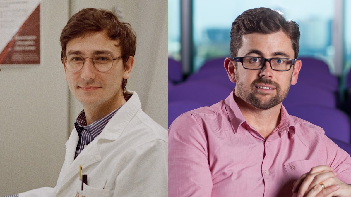 L-R: Dr Benjamin Kroeger and Professor Kieran Harvey