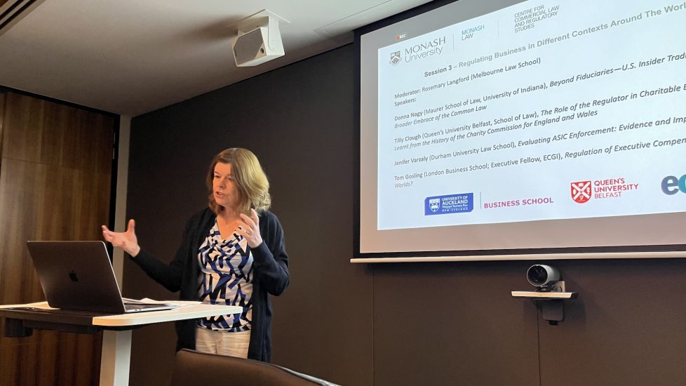 Donna Nagy at the History of Business Law and Governance Workshop