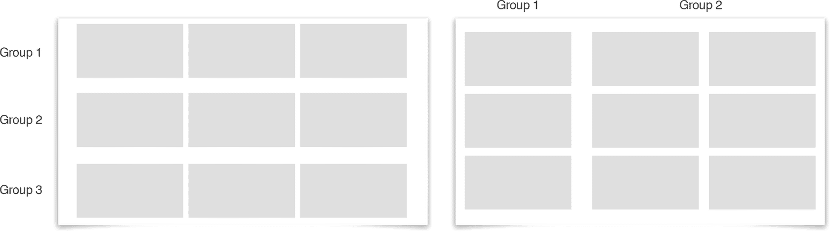 example of grey boxes grouped