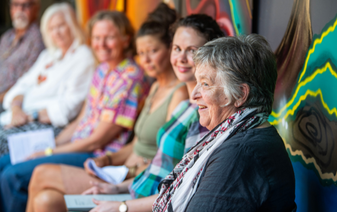 Avery Brown, Vicki St Lawrence, Lucy Stackpool-Moore, Gina Lopez, Gretel Evans and Shakti Mudra