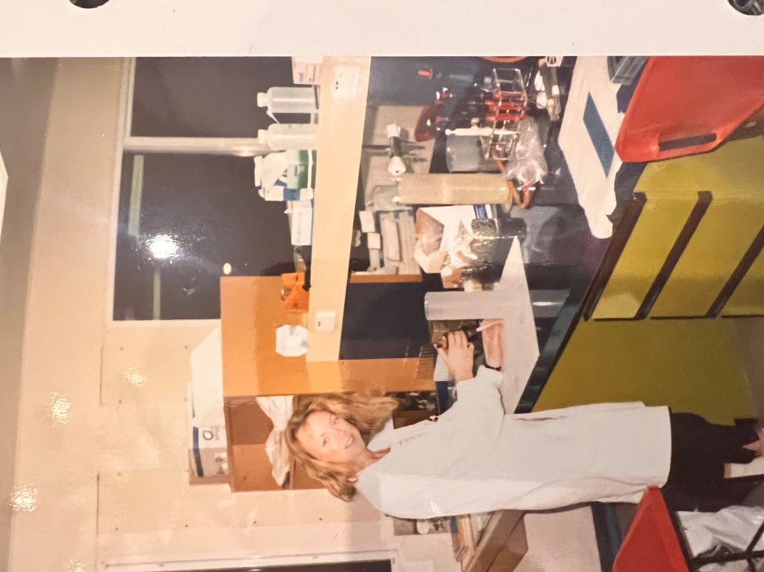 Suzie Miller in a laboratory at Monash University in 1982