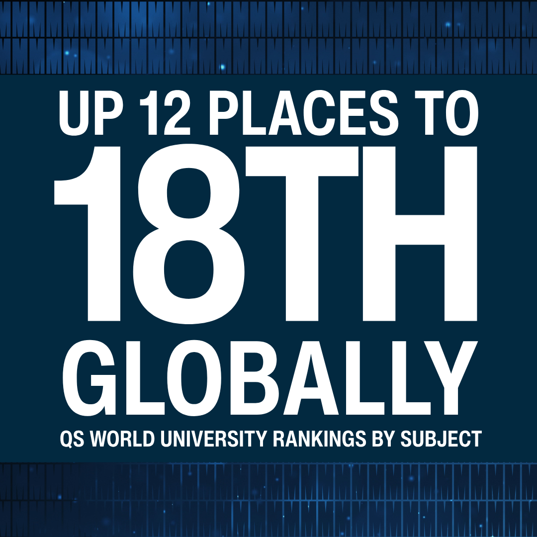 Up 12 places to 18th globally - QS world university rankings by subject