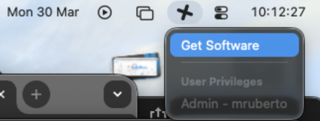 Get software button