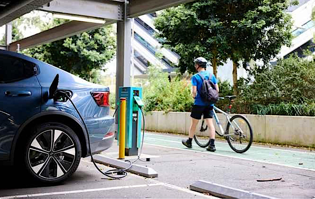 EV charging station photo