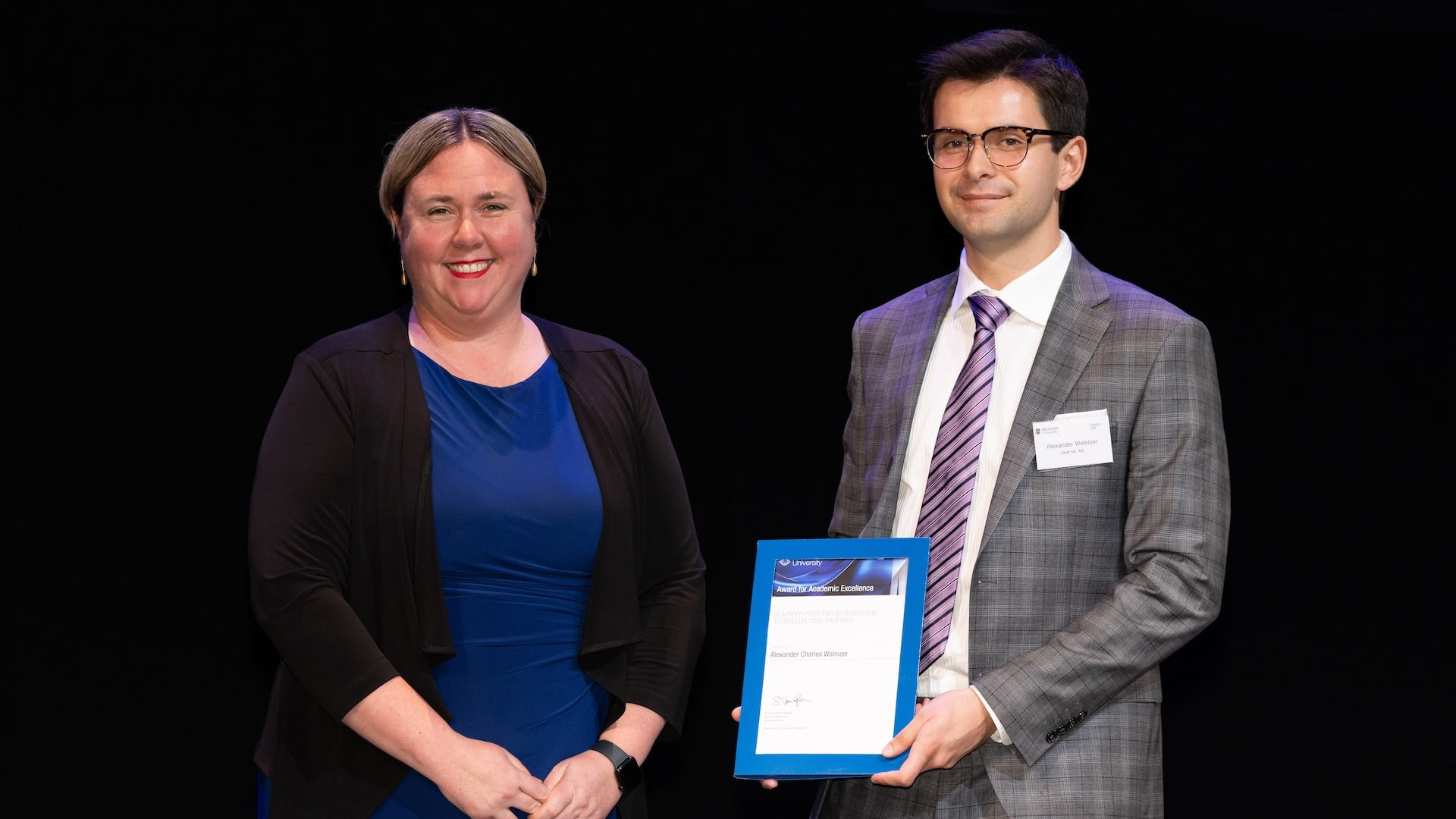 Robynne Sanders from DLA Piper and Alexander Charles Wolnizer.