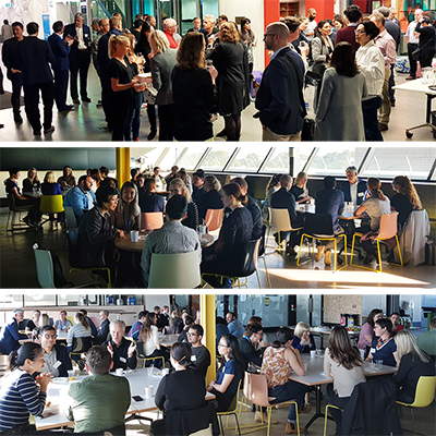 Photos from the Group Leader networking event and the ECR breakfast.
