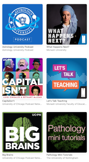 Podcast cover example on itunes mobile