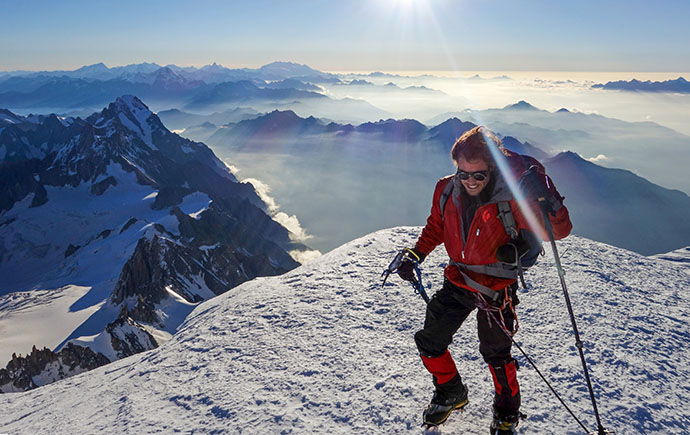 Liam on peak of mountain