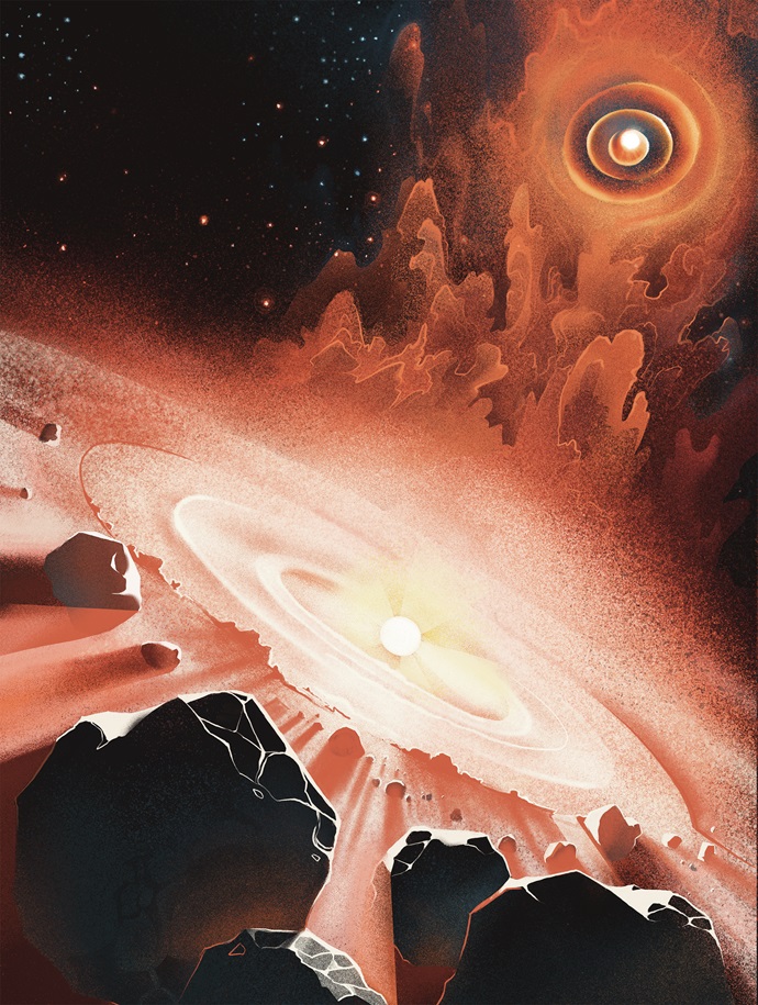 Artist's impression of the formation of the Sun