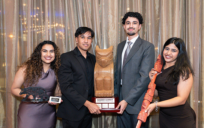 (L-R) Arshia Rana, Aadi Mohan, Aaditya Sachdeva and Ananyaa Duggal.