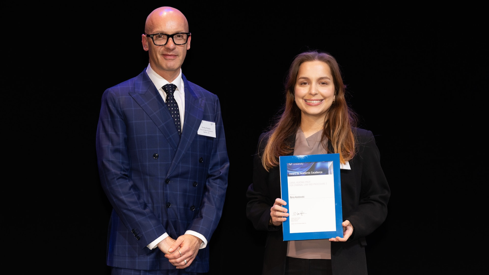 Dmitry Rozkin from the Office of Public Prosecutions Victoria and Nina Kostovski.