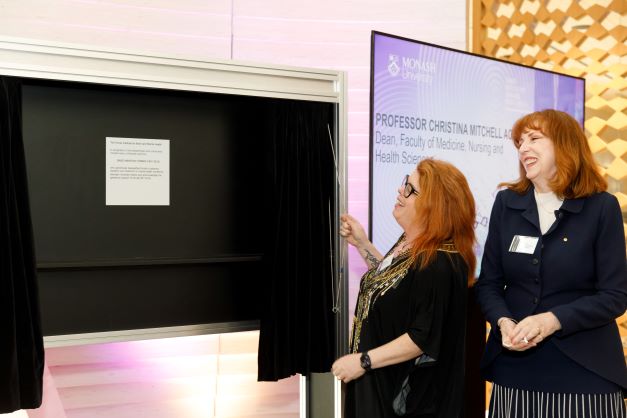 Professor Kim Cornish and Professor Margaret Gardner during presentation