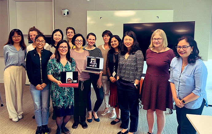 Female mentoring lunch