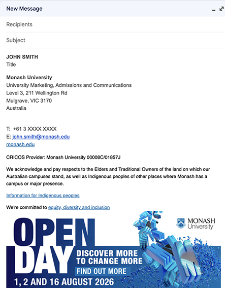 Email signature example