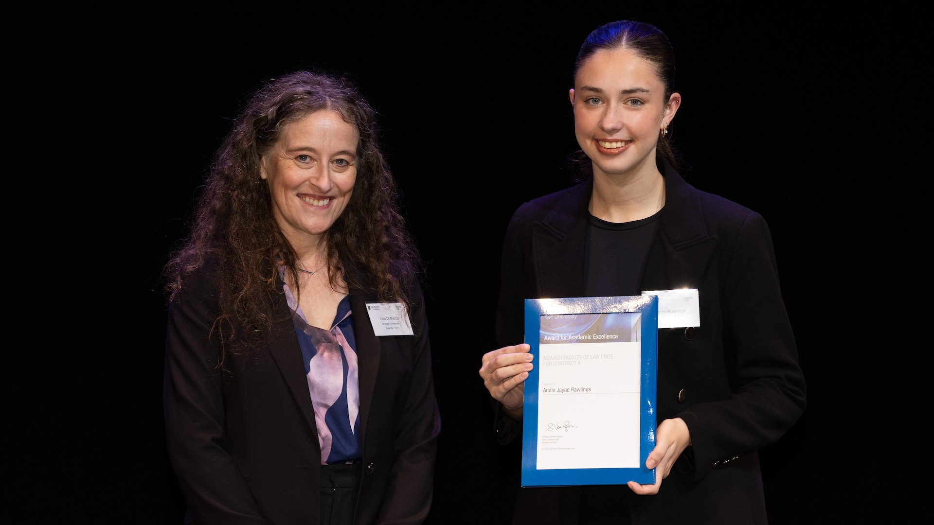 Senior Lecturer Lisa Di Marco and Andie Jayne Rawlings.